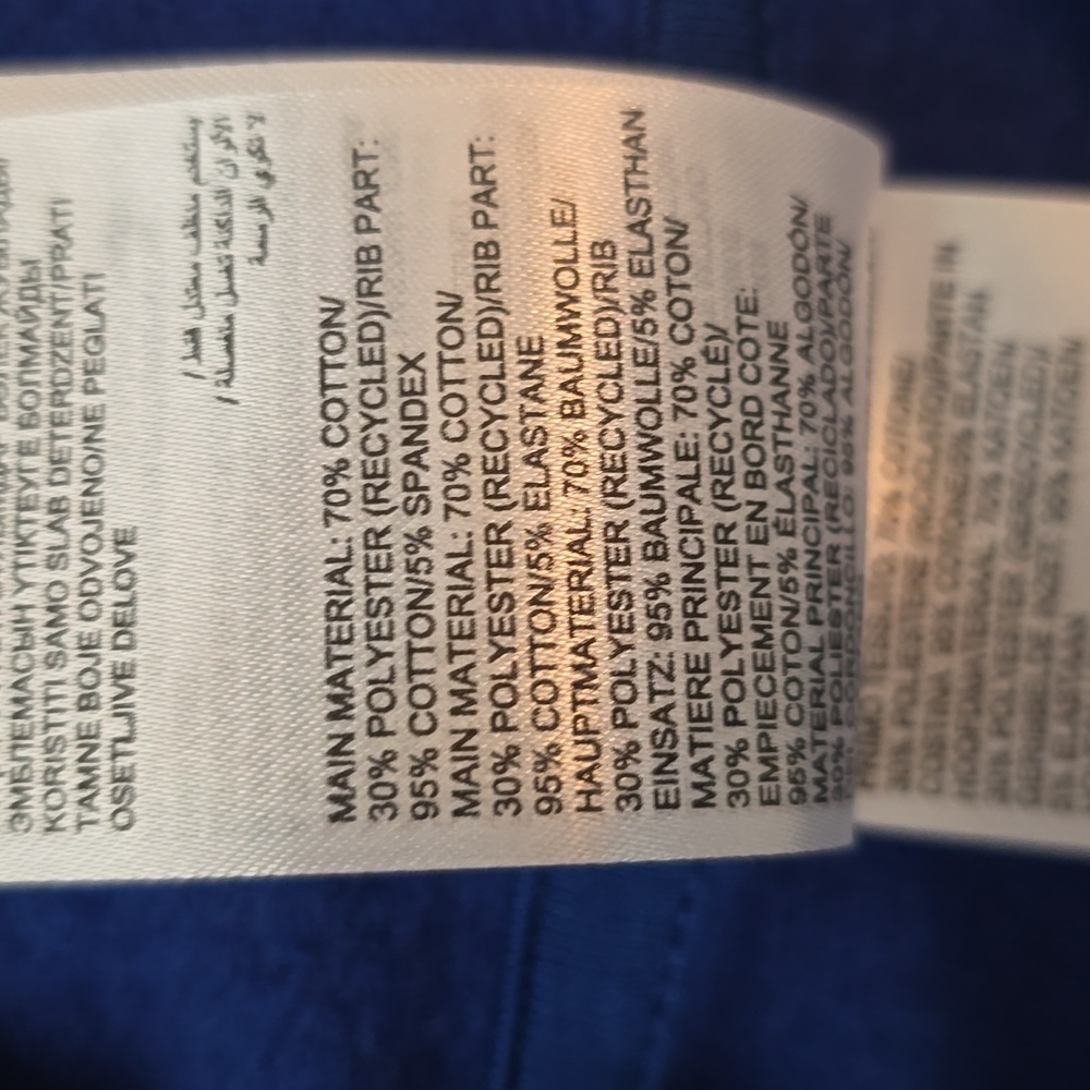 REEBOK BRAND SIGNATURE MEN'S BLUE PULLOVER FLEECE HOODIE SIZE MEDIUM - Picture 15 of 15